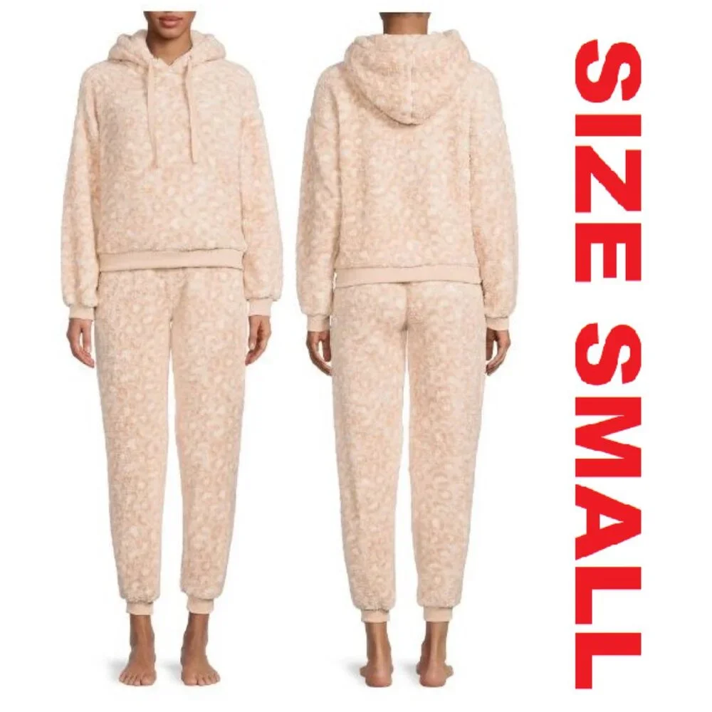 NEW Women's Pajama Gift Set PJs pajamas 2 Piece Hoodie hooded Size Small…